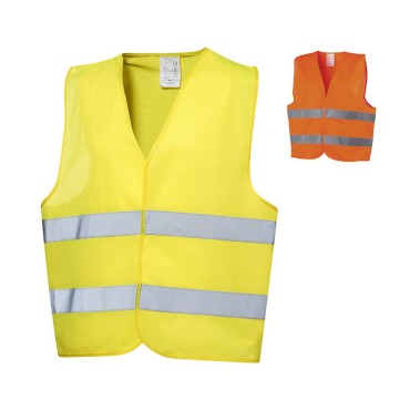 Gilet de sécurité avec bandes fluorescentes