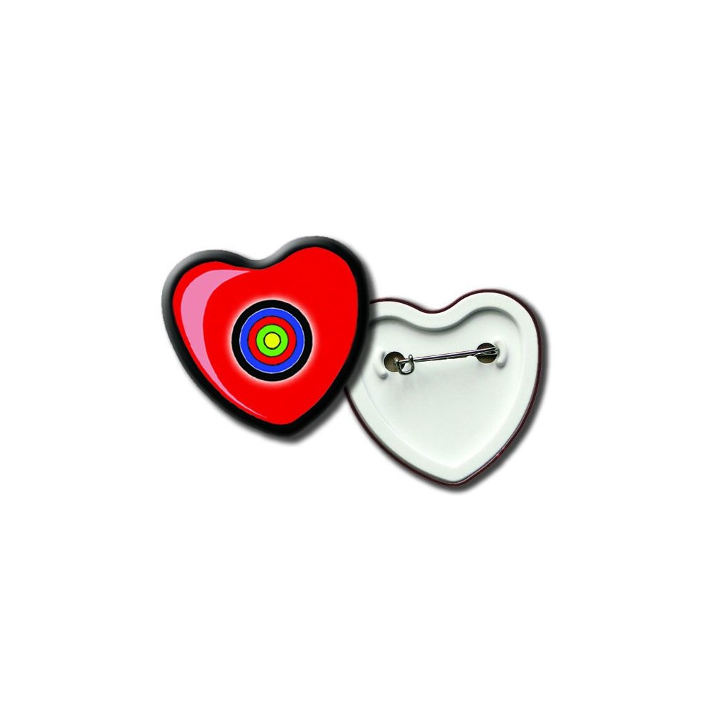 Badge coeur 50 x 50 mm