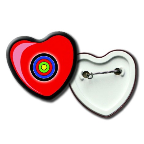 Badge coeur 50 x 50 mm