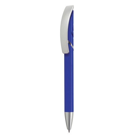 Stylo coloré avec éléments chromés et clip argent