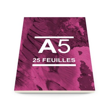 Bloc-notes A5 - 25 feuilles - Avec couverture