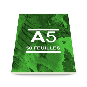 Bloc-notes A5 - 50 feuilles - Avec couverture