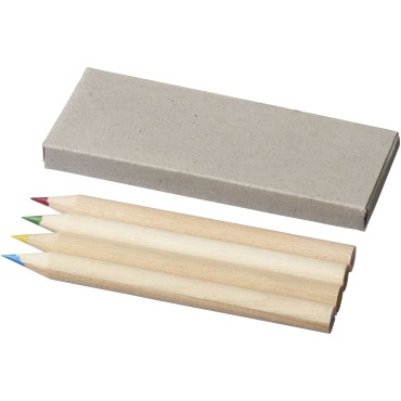 Set de 4 crayons de couleur naturel