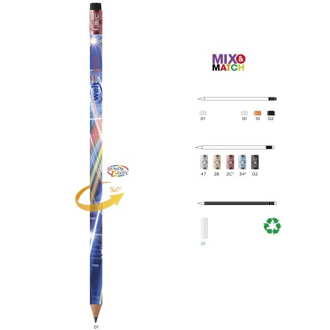 Crayon papier avec gomme Bic® Evolution® Digital Quadri Ecolutions®