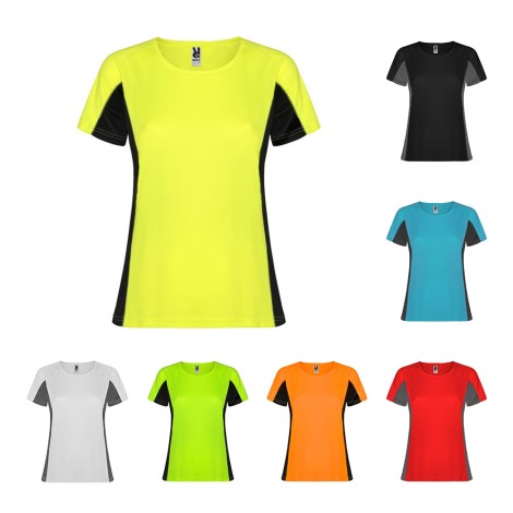 Tee Shirt respirant bi-color femme