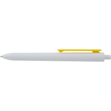 Stylo blanc avec sa touche de couleur