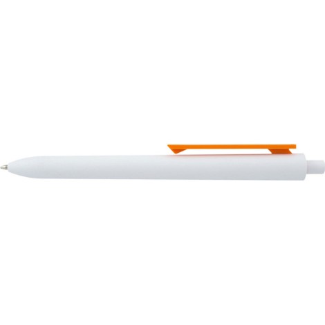 Stylo blanc avec sa touche de couleur