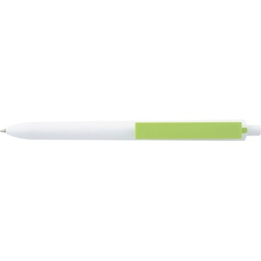 Stylo blanc avec sa touche de couleur