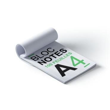 Bloc-notes A4 - 100 feuilles