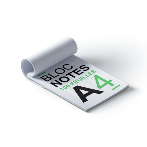 Bloc-notes A4 - 100 feuilles