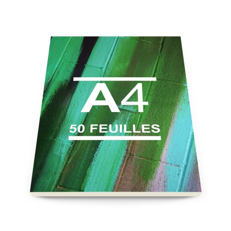 Bloc-notes A4 - 50 feuilles avec couverture