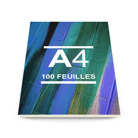 Bloc-notes A4 - 100 feuilles avec couverture