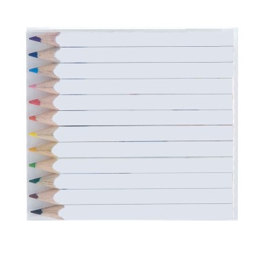 Set 12 crayons de couleur publicitaire 
