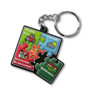 Porte-clés PVC 3D 40mm sur mesure publicitaire