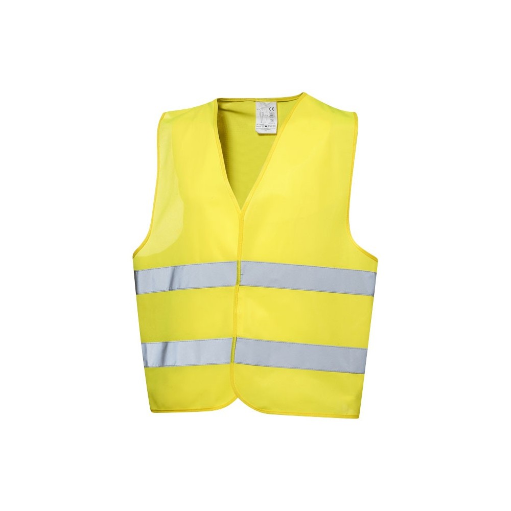 Gilet de sécurité avec bandes fluorescentes