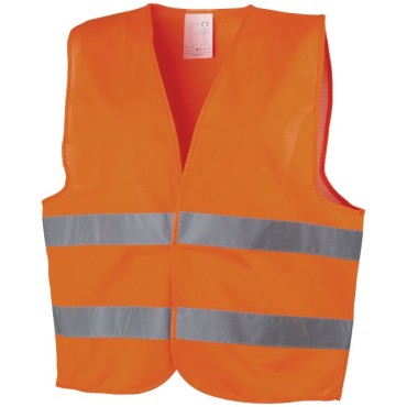 Gilet de sécurité avec bandes fluorescentes